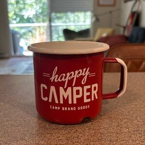 Happy camper enamel mug
